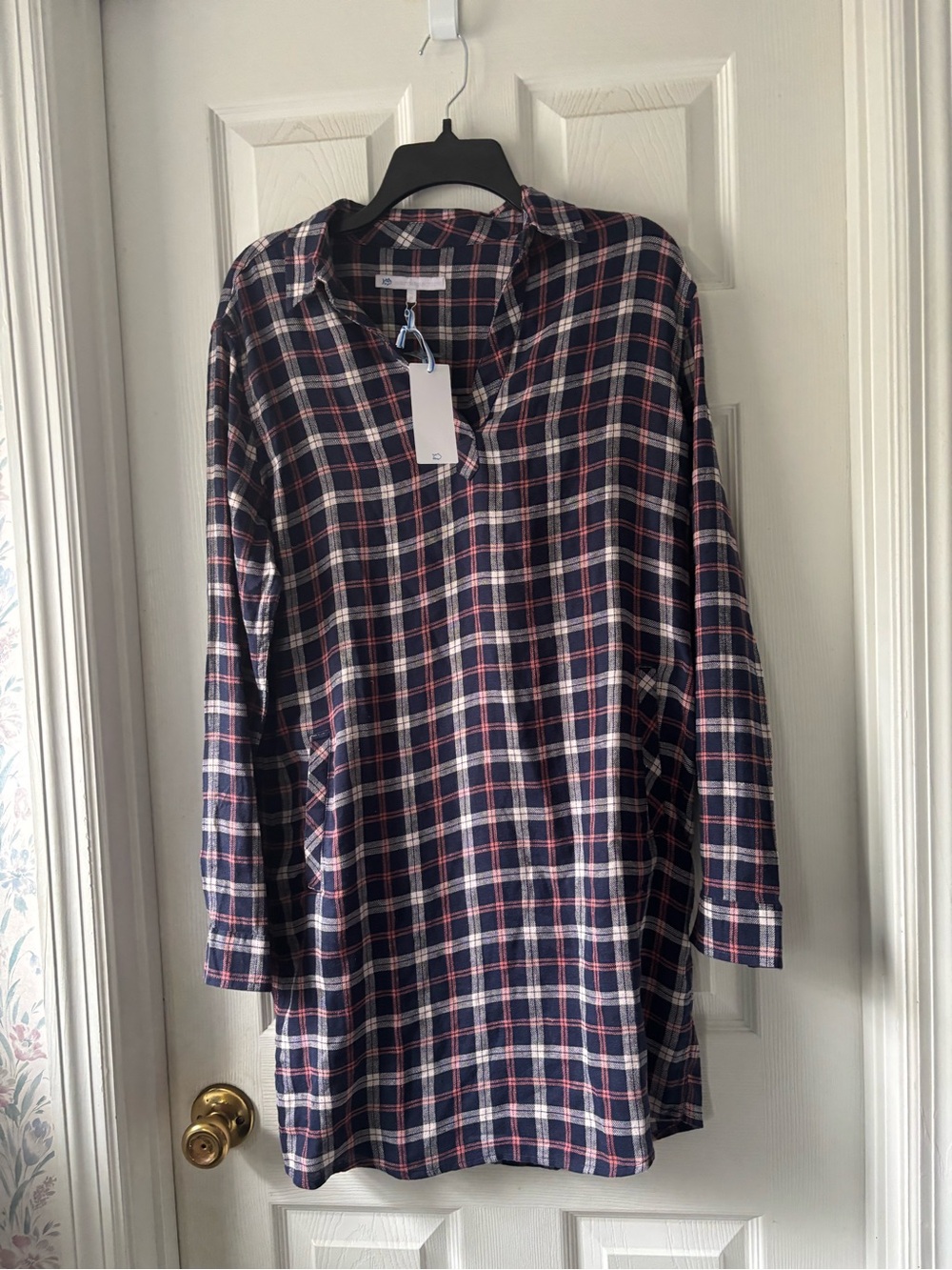 Southern Tide Plaid Mini Dress - Navy, Red, White